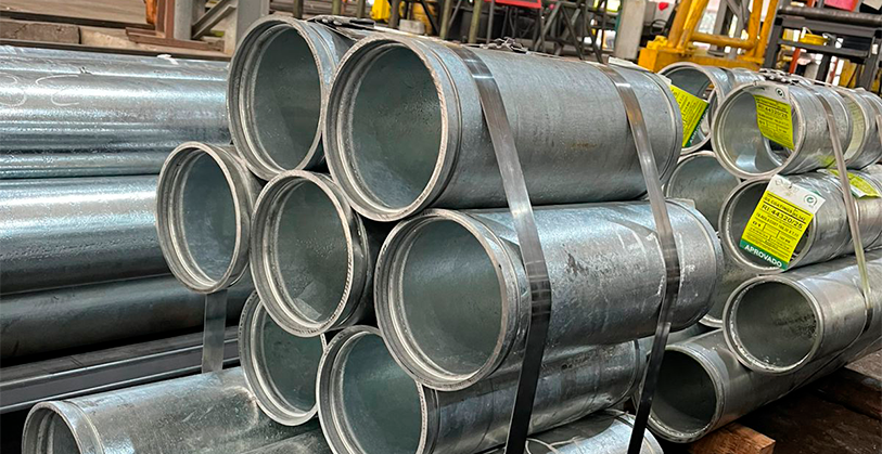 Tubos galvanizados – Adaptável a todas as fases de produção industrial